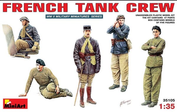 MINIART : REF : MINIART 35105 : 1:35 : French Tank Crew (5 Fig.)