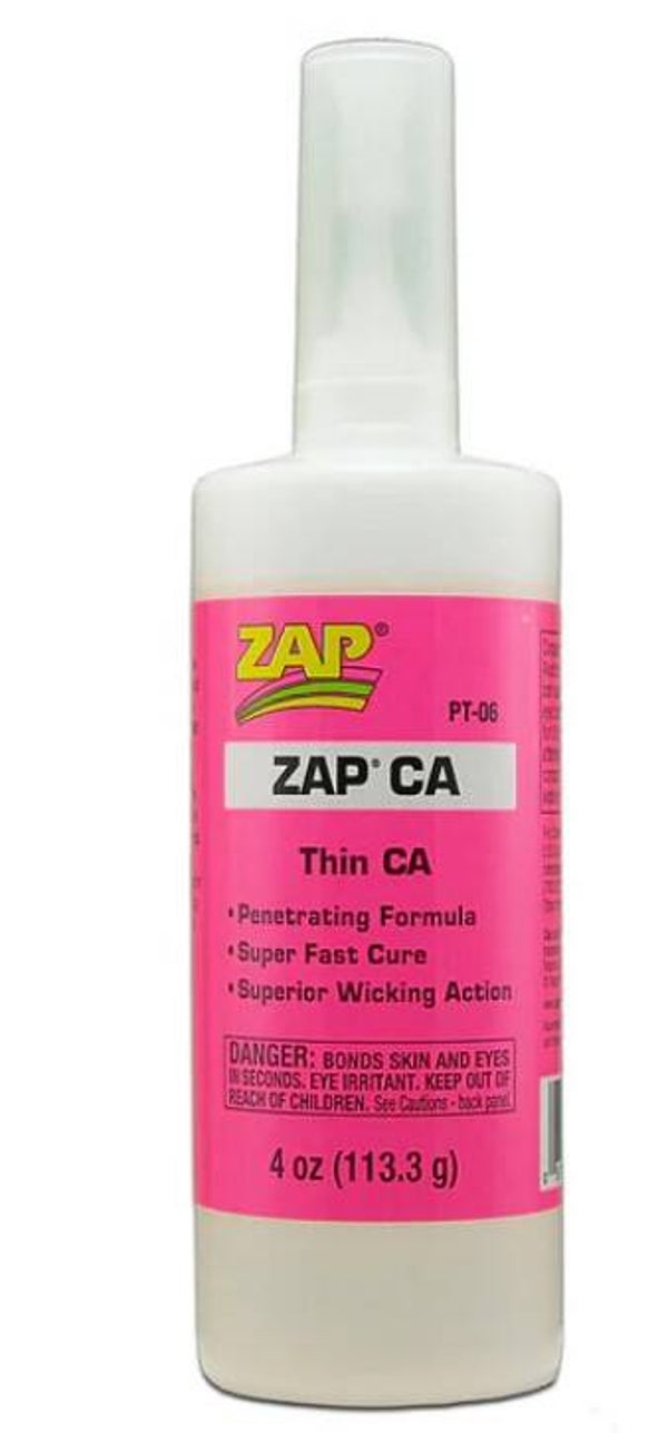 ZAP : REF : ZAPPT06 : ZAP CA 4oz (113,4gr) ("Thin Viscosity" / "Viscosité faible")