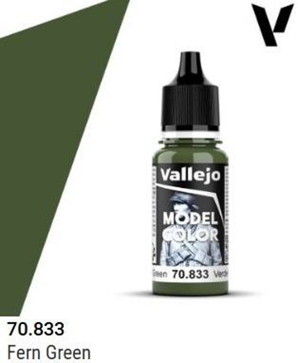 VALLEJO : REF : 70833 : MODEL COLOR SERIE : Fern Green / Vert Fougère (18 ml)