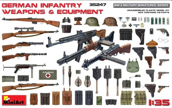 MINIART : REF : MINIART 35247 : 1:35 : ACCESSORY : German Infantry Weapons & Equipment