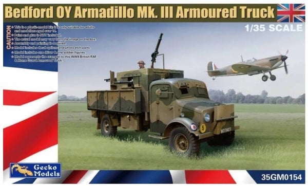 GECKO MODELS : REF : 35GM0154 : 1:35 : UK : BEDFORD : OY Armadillo Mk. III (Armoured Truck)