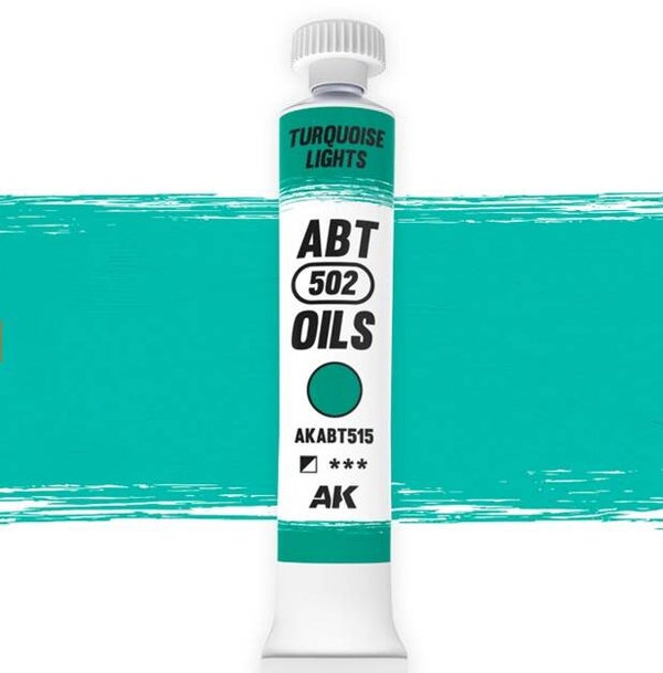 AK INTERACTIVE : REF : AKABT515 : ABT 502 SERIE (OIL / HUILE) : Turquoise Lights (Turquoise Lumineux) (20ml)
