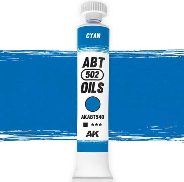 AK INTERACTIVE : REF : AKABT540 : ABT 502 SERIE (OIL / HUILE) : Cyan (20ml)