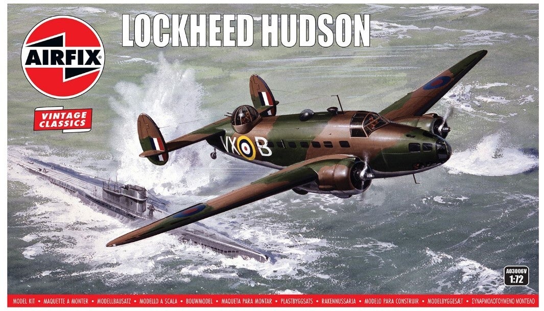 AIRFIX : REF : A03006V : 1:72 : Vintage Classics Series : US : Lockheed : Hudson (Under UK (RAF) Flag)