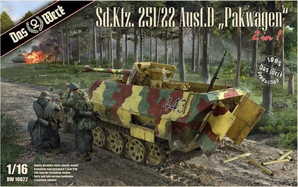 DAS WERK : REF : DW16022 : 1:16 ! : German Sd.Kfz. 251/22 Ausf.D ("Pakwagen“)