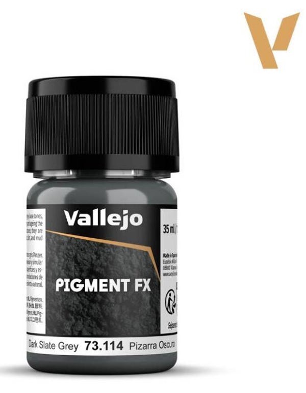 VALLEJO : REF : 73114 : PIGMENT : FX SERIE : Dark Slate Grey / Gris Ardoise Foncé (35 ML)