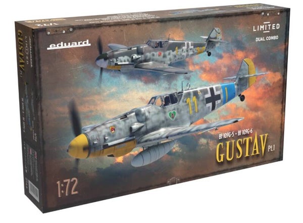 EDUARD : REF : ED2144 : 1:72 : AIRCRAFT KIT : German MESSERSCHMITT : Bf 109G ("Gustav") pt 1 (DUAL COMBO) (LIMITED)