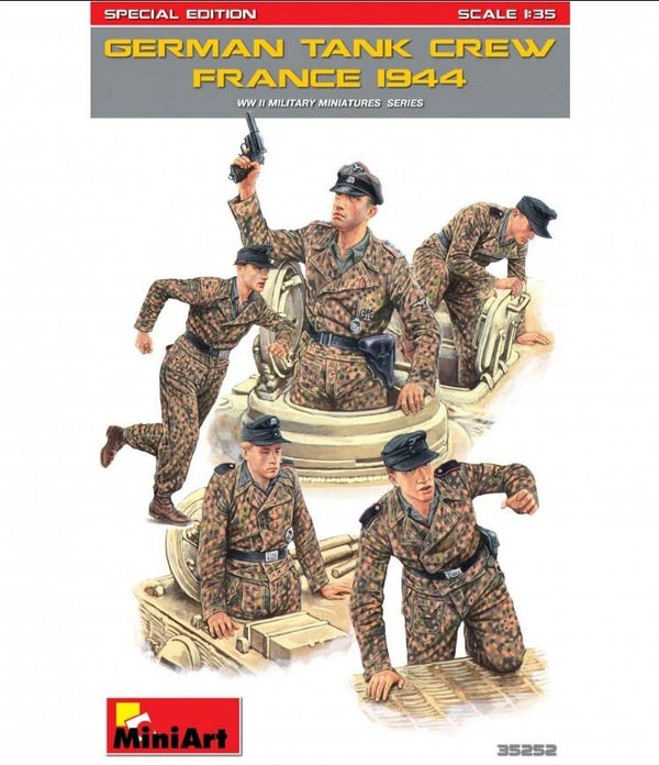 MINIART : REF : MINIART 35252 : 1:35 : German Tank Crew (FRANCE 1944) (5 Fig.) (SPECIAL EDITION)