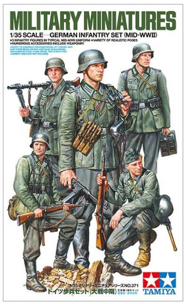 TAMIYA : REF : 35371 : 1:35 : German Infantry Set (Mid-WWII) (5 Fig)