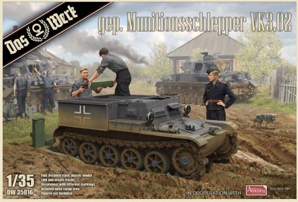 DAS WERK : REF : DW35016 : 1/35 : German Borgward : Gepanzerter Munitionsschlepper VK3.02 5 (Véhicule Blindé de Ravitaillement en Munitions)