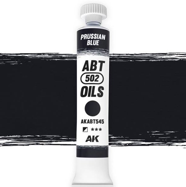 AK INTERACTIVE : REF : AKABT545 : ABT 502 SERIE (OIL / HUILE) : Prussian Blue (Bleu de Prusse) (20ml)