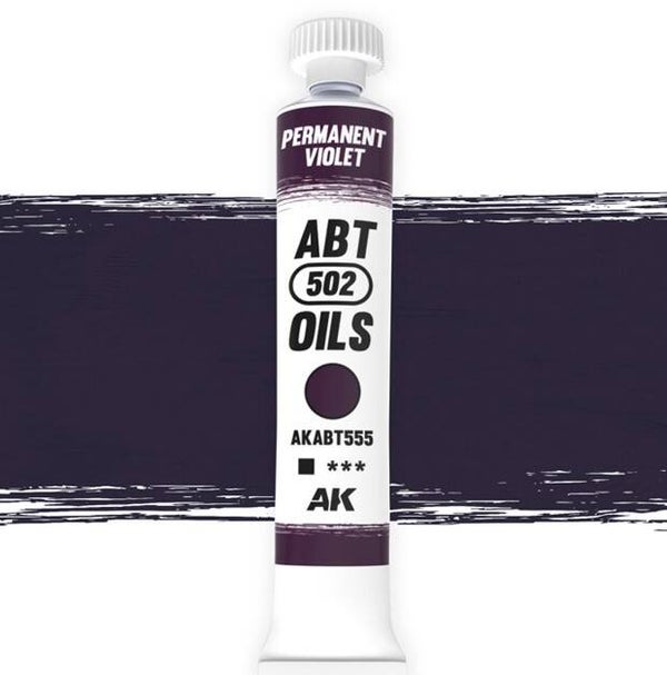 AK INTERACTIVE : REF : AKABT555 : ABT 502 SERIE (OIL / HUILE) : Permanent Violet (Violet Permanent) (20ml)