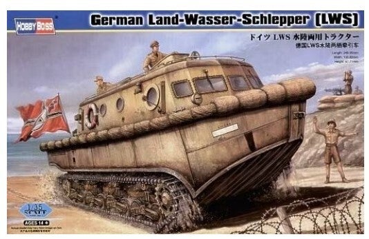 HOBBY BOSS : REF : 82430 : 1:35 : German Land-Wasser-Schlepper (Amphibious Tractor / Tracteur Amphibie) (LWS)