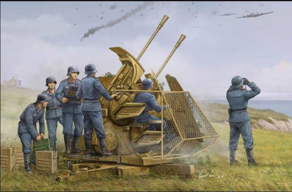 TRUMPETER : REF : 02347 : 1:35 : German 37mm Flak 43 Zwilling (Double) (Anti-aérien)