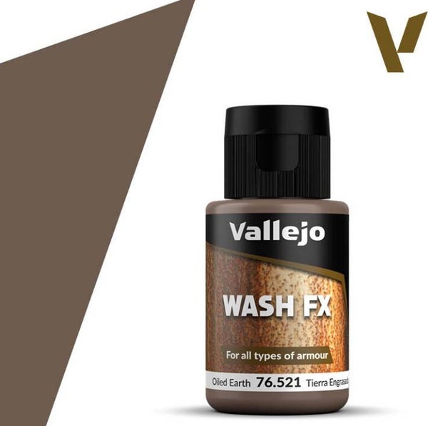 VALLEJO : REF : 76521 : WASH FX SERIE : Oiled Earth / Terre Huilée (35 ml)