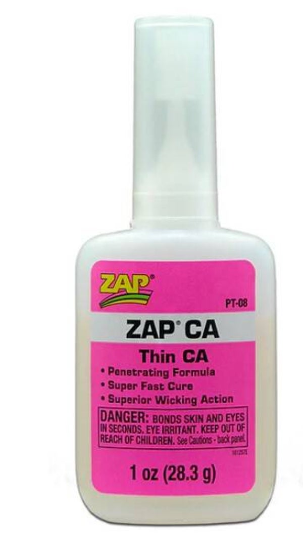 ZAP : REF : ZAPPT08 : ZAP CA 1oz (28,3gr) ("Thin Viscosity" / "Viscosité faible")
