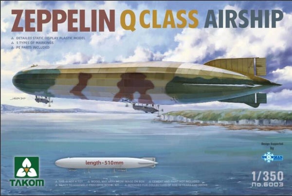 TAKOM : REF : 6003 : 1:350 : AIRCRAFT KIT : German : ZEPPELIN Q CLASS AIRSHIP (1915-1916)