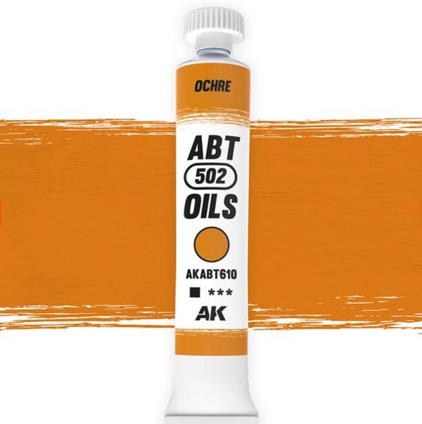 AK INTERACTIVE : REF : AKABT610 : ABT 502 SERIE (OIL / HUILE) : Ochre (Ocre) (20 ml)