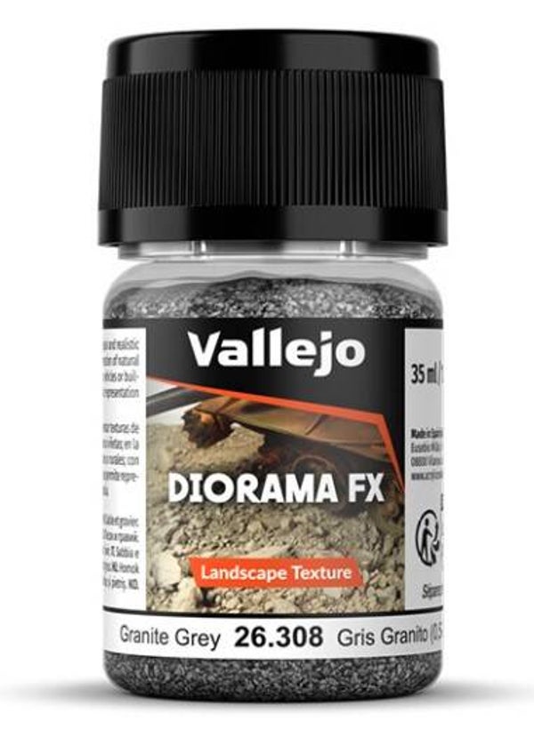 VALLEJO : REF : VAL26308 : DIORAMA EFFECTS : FX SERIE : LANDSCAPE TEXTURES : Granite Grey 0.5-2 mm (50 g)