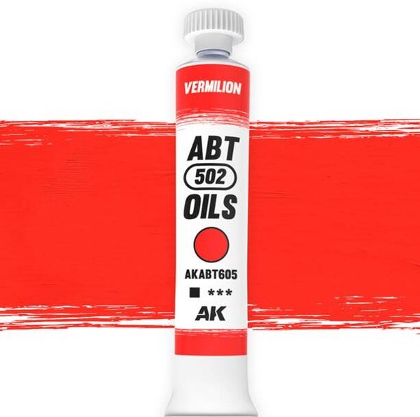 AK INTERACTIVE : REF : AKABT605 : ABT 502 SERIE (OIL / HUILE) : Vermilion (20ml)