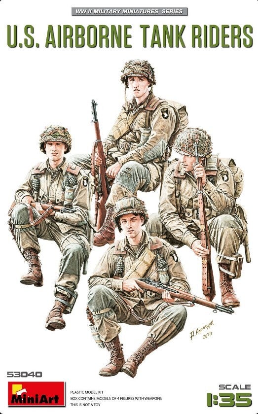 MINIART : REF : MINIART 53040 : 1:35 : US : Airborne Tank Riders (4 Fig.)