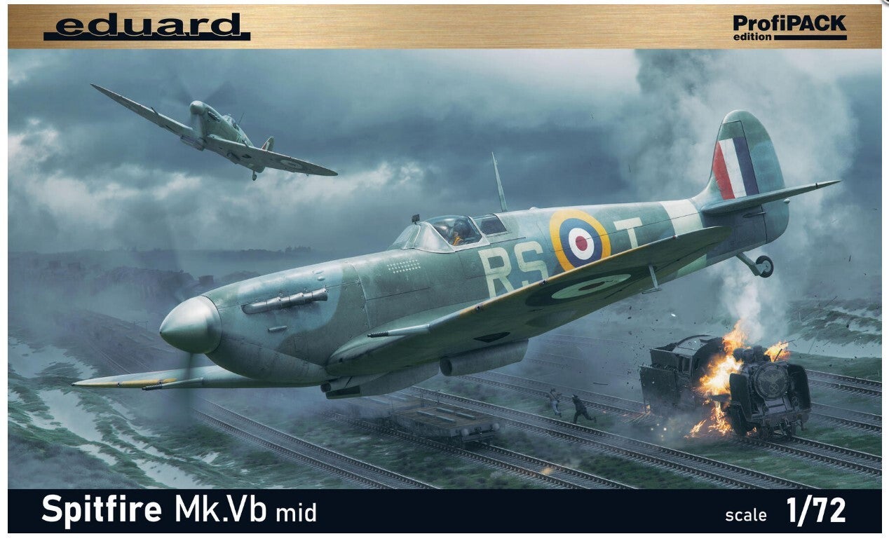 EDUARD : REF : 70206 : 1:72 : PROFIPACK ! FOR : UK (RAF) : Spitfire Mk.Vb (Mid version) (PROFIPACK EDITION)