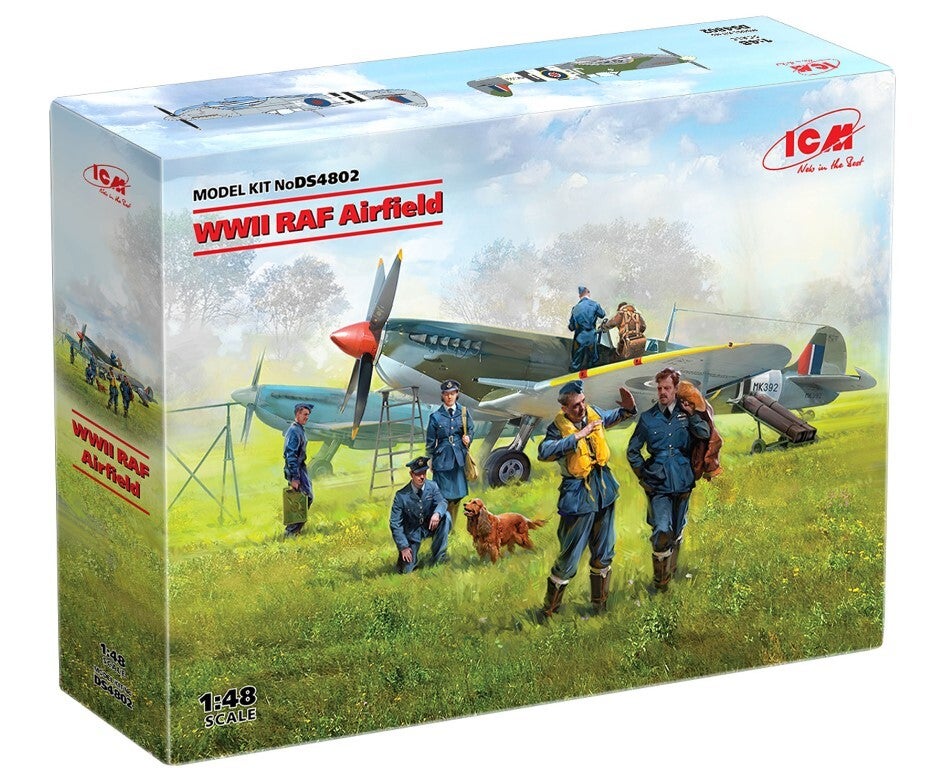 ICM : REF : DS 4802 : 1:48 : AIRKIT MODELE SET : UK : "WWII RAF Airfield" (Spitfire Mk.IX, Spitfire Mk.VII / 7 Fig.) (9)
