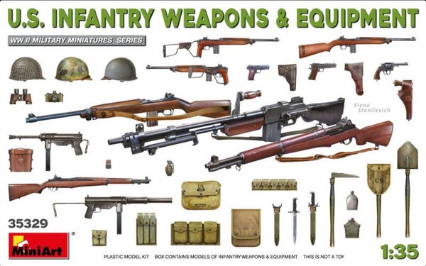 MINIART : REF : MINIART 35329 : 1:35 : ACCESSORY : U.S. Infantry Weapons & Equipment