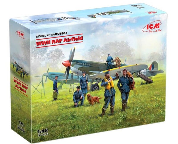 ICM : REF : DS 4802 : 1:48 : AIRKIT MODELE SET : UK : "WWII RAF Airfield" (Spitfire Mk.IX, Spitfire Mk.VII / 7 Fig.) (9)