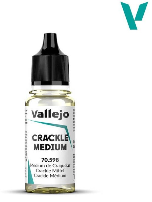 VALLEJO : REF : 70.598 : Crackle Medium Auxiliary 18ml ("Aged effect" / "Effet vieilli")