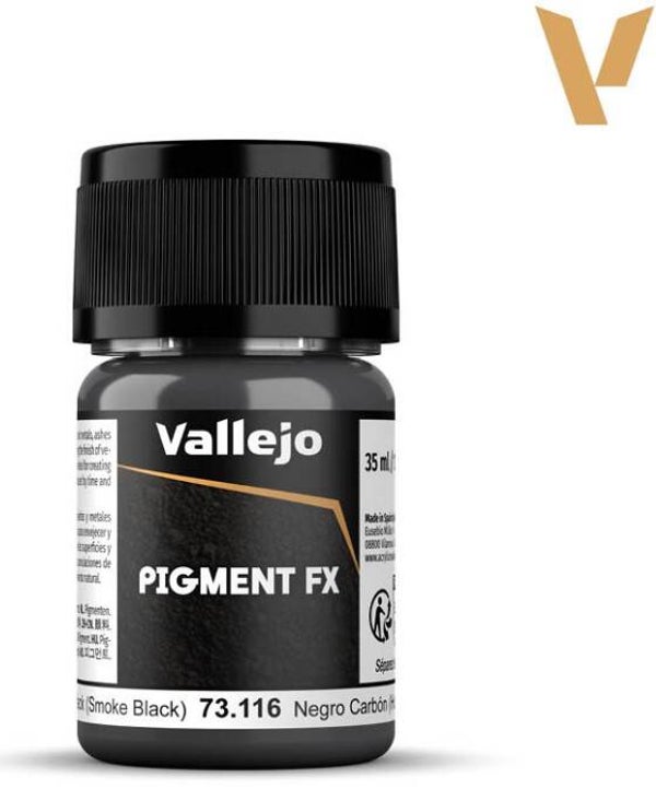 VALLEJO : REF : 73116 : PIGMENT : FX SERIE : Carbon Black (Smoke Black) / Noir de Carbone (Noir Fumé) (35 ML)