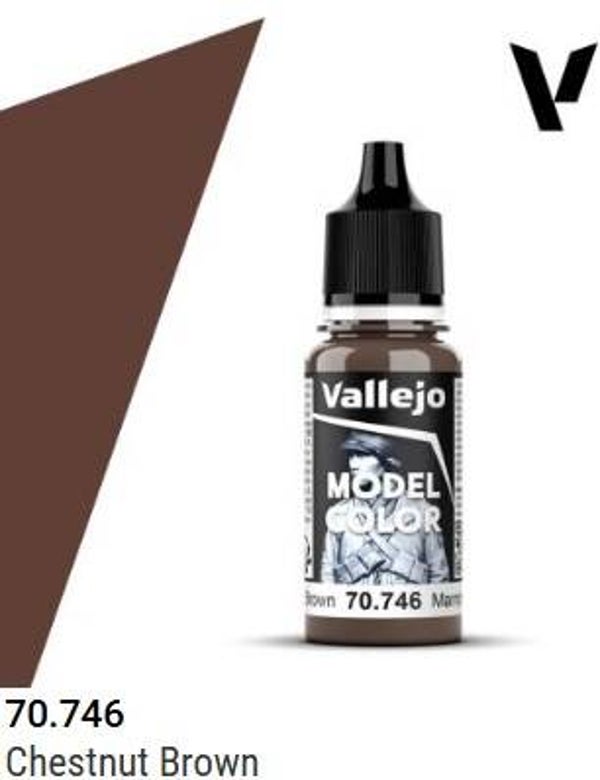 VALLEJO : REF : 70746 : MODEL COLOR SERIE : Chestnut Brown / Marron Châtain (18 ml)