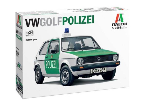 ITALERI : REF : 3666 : 1:24 : German : VOLKSWAGEN (VW) : VW Golf Polizei (1974-1984)