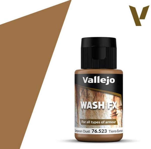VALLEJO : REF : 76523 : WASH FX SERIE : European Dust / Poussière Européenne (35 ml)