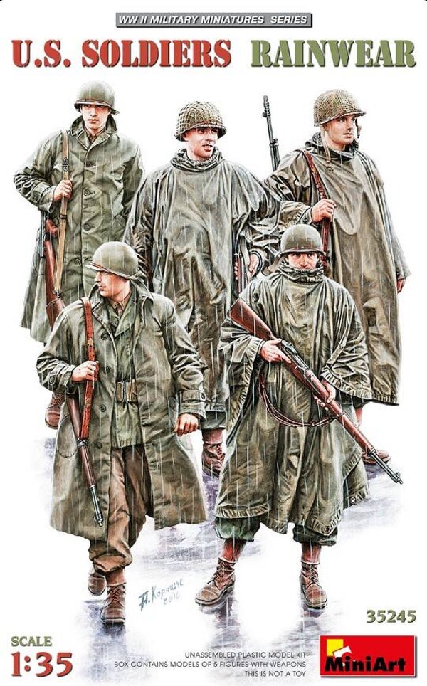 MINIART : REF : MINIART 35245 : 1:35 : US : US Soldiers Rainwear (Vêtements de Pluie) (4 Fig.)