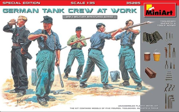 MINIART : REF : MINIART 35285 : 1:35 : German Tank Crew at Work (5 Fig.) (SPECIAL EDITION)