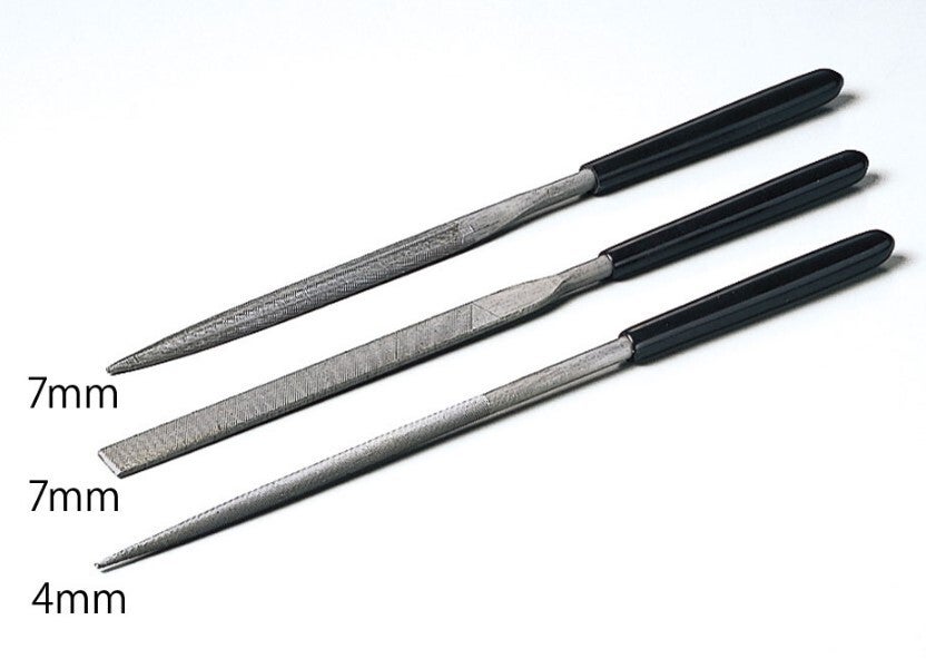 TAMIYA : REF : 74046 : TOOL / OUTILLAGE : File Set (Medium Double-Cut) / Jeu de Limes (Taille Croisée Moyenne)
