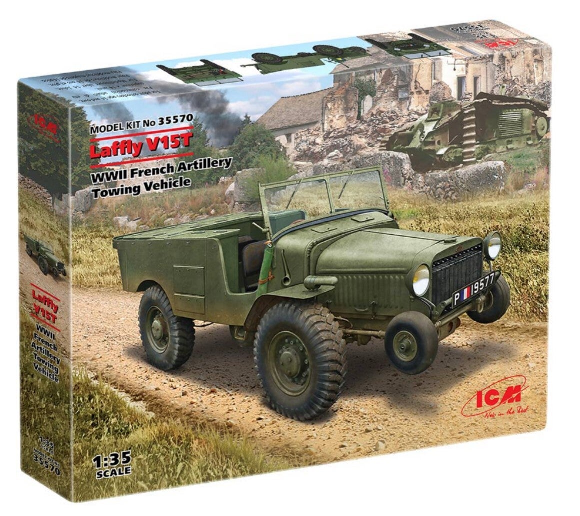 ICM : REF : 35570 : 1:35 : FRANCE : LAFFLY : Laffly V15T Artillery (Tractor) Towing Vehicle (Véhicule de Remorquage d'Artillerie)