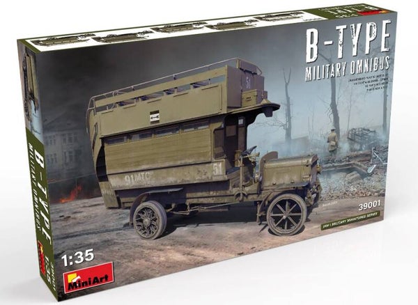 MINIART : REF : MINIART 39001 : 1:35 : UK : LOGC : B-Type Military Omnibus (WWI)