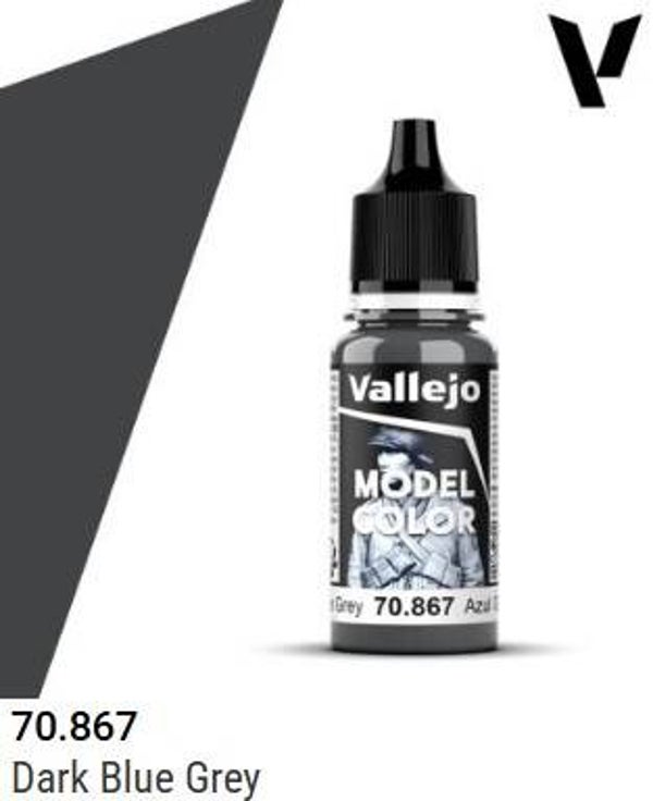 VALLEJO : REF : 70867 : MODEL COLOR SERIE : Dark Blue Grey / Gris Bleu Foncé (18 ml)