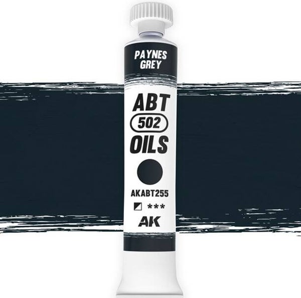 AK INTERACTIVE : REF : AKABT255 : ABT 502 SERIE (OIL / HUILE) : Paynes Grey (Gris de Payne) (20ml)
