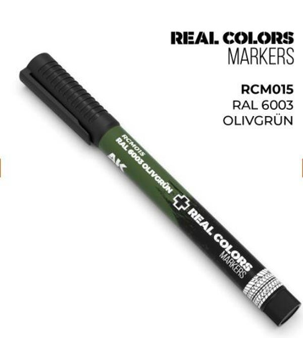 AK INTERACTIVE : REF : RCM015 : RC (REAL COLOR) MARKER SERIE : RAL 6003 OLIVGRÜN (Vert Olive)
