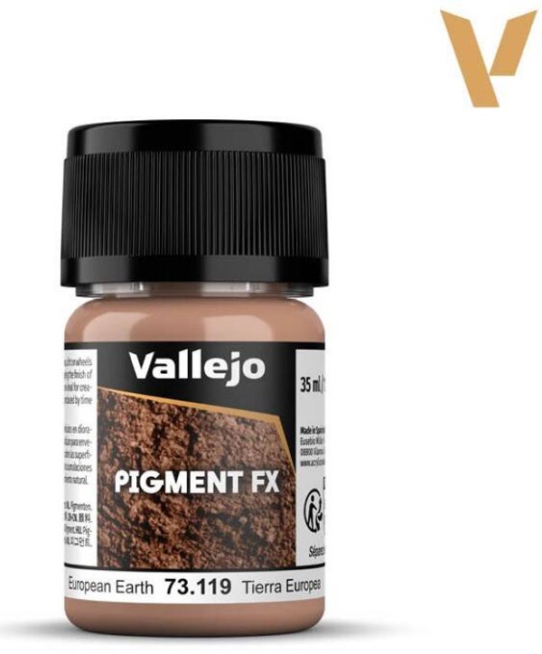VALLEJO : REF : 73119 : PIGMENT : FX SERIE : European Earth / Terre Européenne (35 ML)