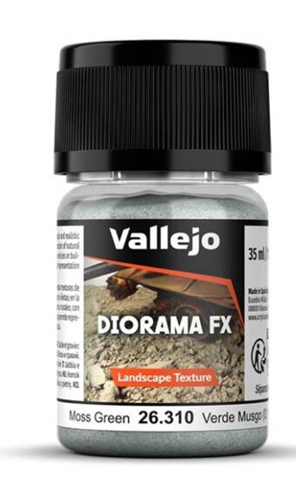 VALLEJO : REF : VAL26310 : DIORAMA EFFECTS : FX SERIE : LANDSCAPE TEXTURES : Moss Green 0.1-1 mm (50 g)