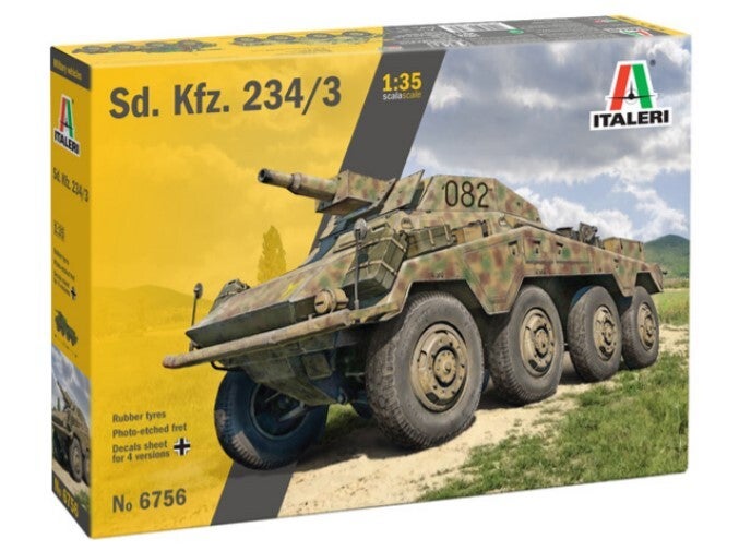 ITALERI : REF : 6756 : 1:35 : German Sd.Kfz.234/3 (Schwerer Panzerspähwagen / Véhicule de Reconnaissance Blindé Lourd)