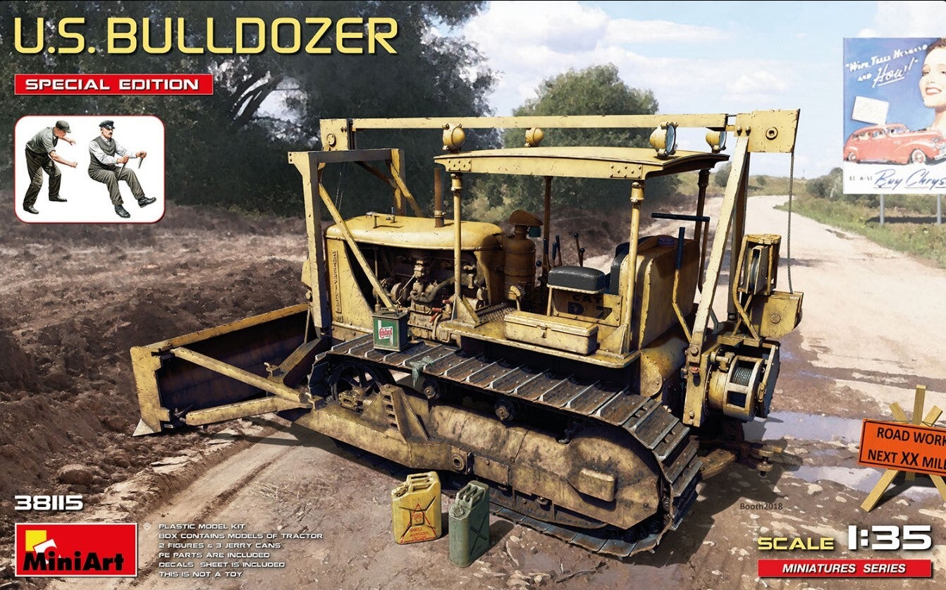 MINIART : REF : MINIART38115 : 1:35 : US : Caterpillar : Bulldozer /Tractor (D7) (SPECIAL EDITION)