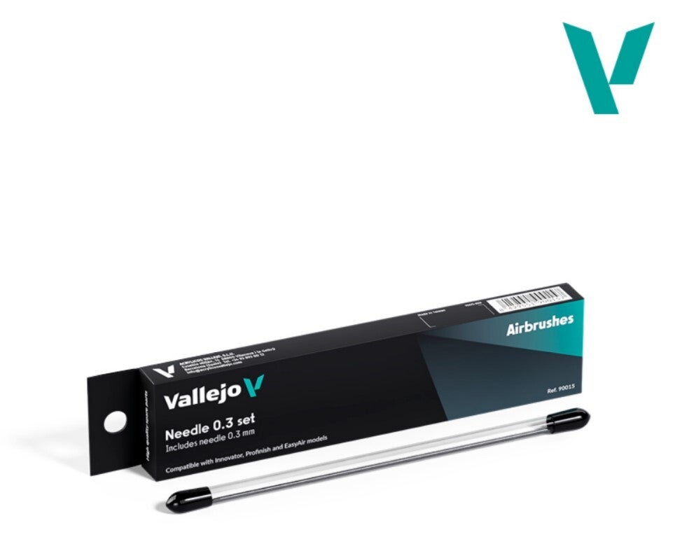 VALLEJO : REF : 90015 : AIRBRUSH ACCESSORY : Replacement Needle 0.3 / Aiguille de Rechange 0,3 (FOR VAL REF : 90001, 90002 & 90003)