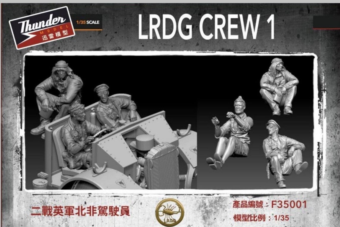 THUNDER MODEL : REF : F35001 : 1:35 : UK : LRDG Crew (Set N 1) (3 Fig)