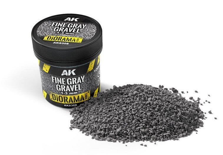 AK INTERACTIVE : REF : AK8308 : FOR DIORAMA : Fine Gray Gravels (1-3 mm)