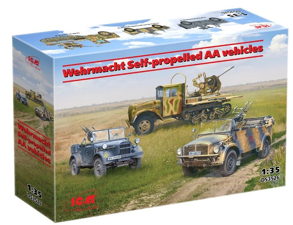 ICM : REF : DS 3526 : 1:35 : VEHICLE SET : German WWII "Self-Propelled AA Guns of the Wehrmacht" (3)